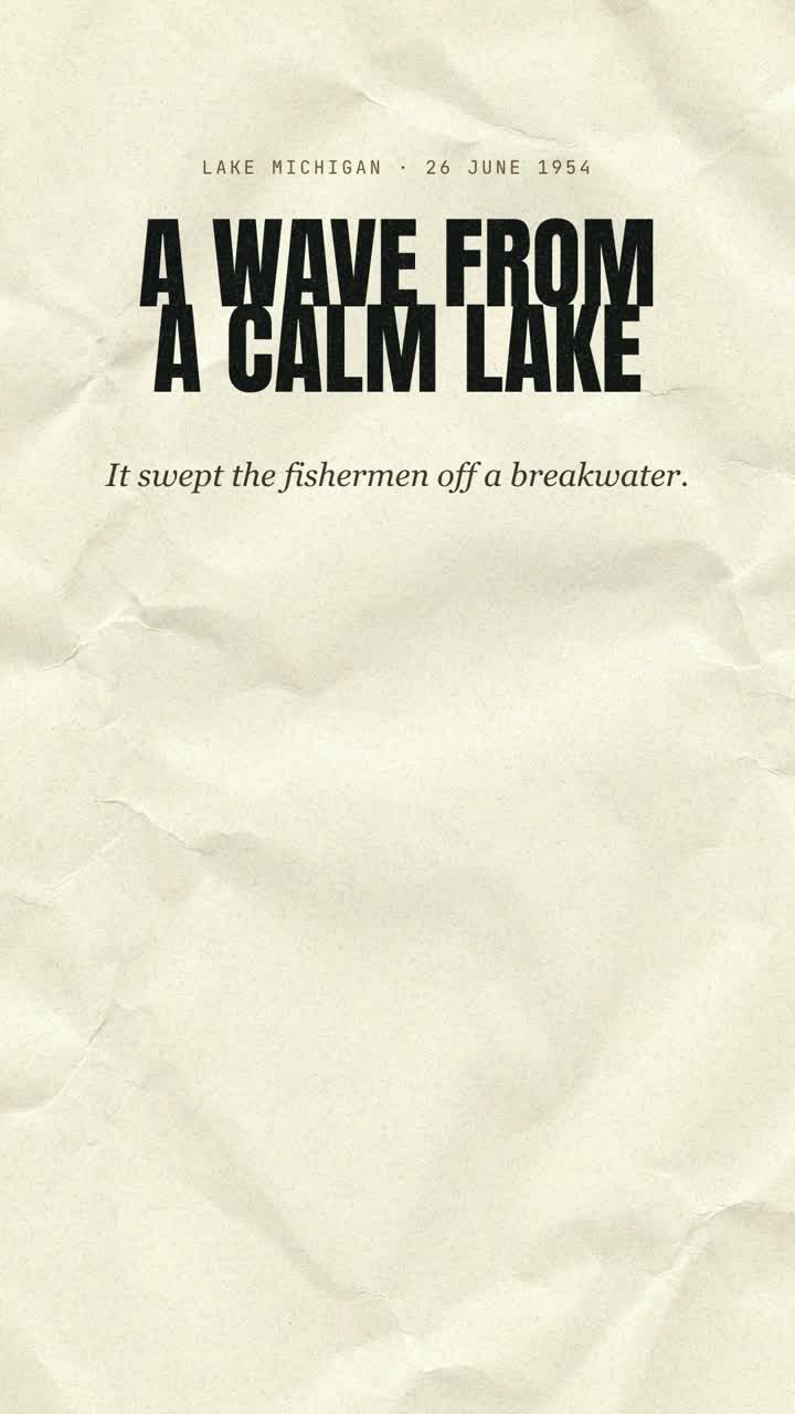 A wave out of a calm lake — episode