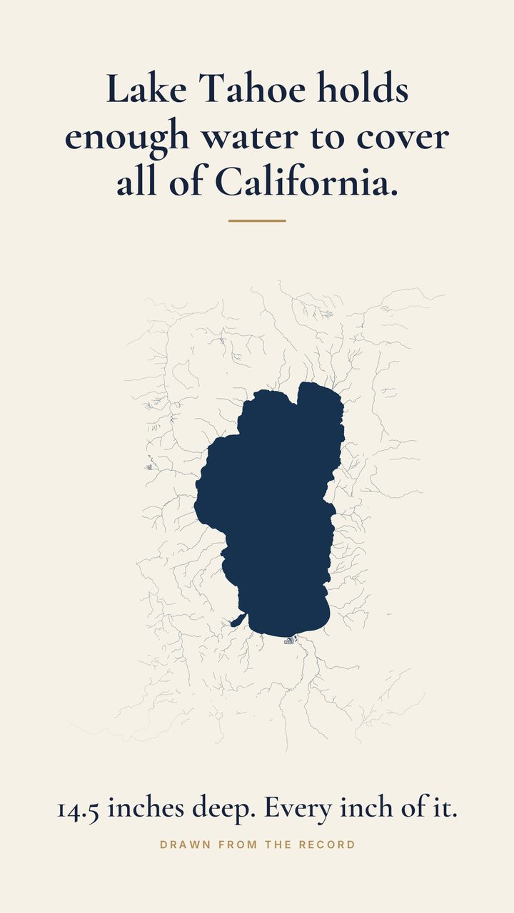 Four things about Lake Tahoe — map post